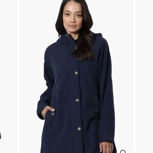 Women's Navy Hooded Coat Canada